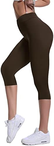 נשים גבוהה מותן קאפרי חותלות רך דק בטן בקרת תרגיל מכנסיים עבור ריצה רכיבה על אופניים יוגה אימון