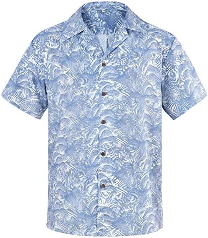 המאה כוכב גברים של הוואי חולצות פרחוני מקרית כפתורים חולצות קצר שרוול טרופי קיץ חולצות לגברים