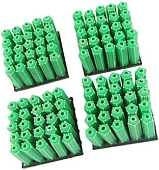 בורג הרכבה ברגים ירוק 6 ממ החלקה פלסטיק דובל 100 חתיכות -