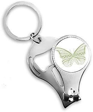 פרפר ירוק עפיפון עפיפון ארט דקו מתנה לאופנה מסמר ניפר טבעת מפתח שרשרת מפתח פתיחת בקבוקי בקבוק