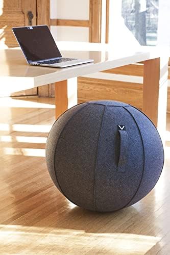 Vivora luno תרגיל כיסא כדור, כיסוי אדום קרדינל, בד, גודל סטנדרטי, למשרדי בית, אימוני איזון, כדור יוגה