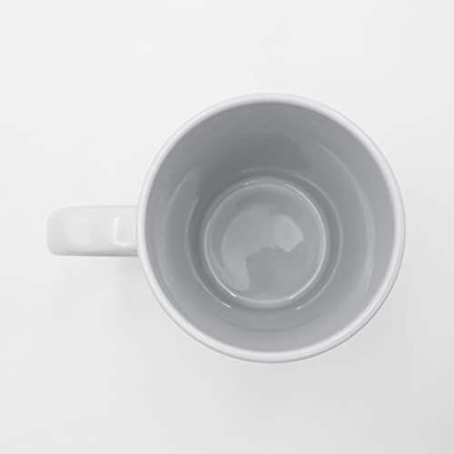 עיצוב אופטיקאי מאז 2018, 15 עוז ספל קפה לבן קרמיקה כוס תה עם ידית, מתנות ליום הולדת יום השנה חג המולד חג