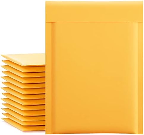 קראפט בועת הדיוורים 6 * 10 אינץ 50 חבילה צהוב מרופד מעטפות 0 קטן עסקים דיוור חבילות עצמי איטום מדמיע עמיד בוטיק