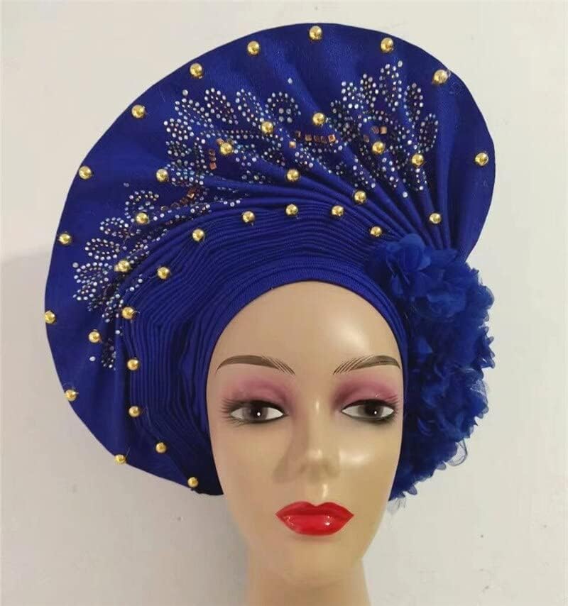 MSBRIC AUTO GELE HEADTIE כבר הכין כובעי טורבנטה Mujer כובעי לנשים טורבן femme אפריקני עטיפת ראש אבזרי