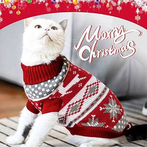 סוודר חג המולד של Hylyun חתול 2 חבילות - סוודר חיות מחמד של סוודר חיית מחמד של איילים של שלג לחתלתולים