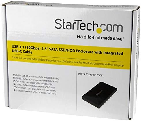 StarTech.com 3.1 2.5 סאטה כונן קשיח מארז-חיצוני כונן קשיח מארז