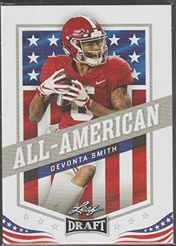 2021 טיוטת עלים 42 Devonta Smith Alabama Crimson Tide Tide All-American NFL כרטיס כדורגל NM-MT