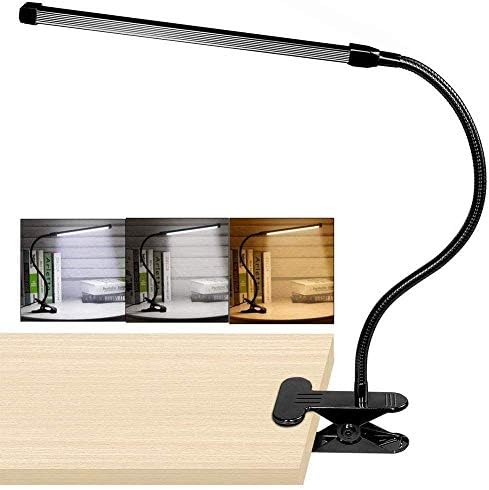 מנורות שולחן LXDZXY, מנורת שולחן כתיבה של קליפ LED 8W עם 3 מצבים 2 מ 'דימר דימר 10 רמות מנורת שולחן מהדק