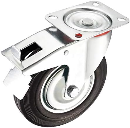 X-DREE 4 חבילה גלגל גלגלית בלמים 8 אינץ ', צלחת עליונה מסתובבת, 507 פאונד. יכולת עומס כל אחת