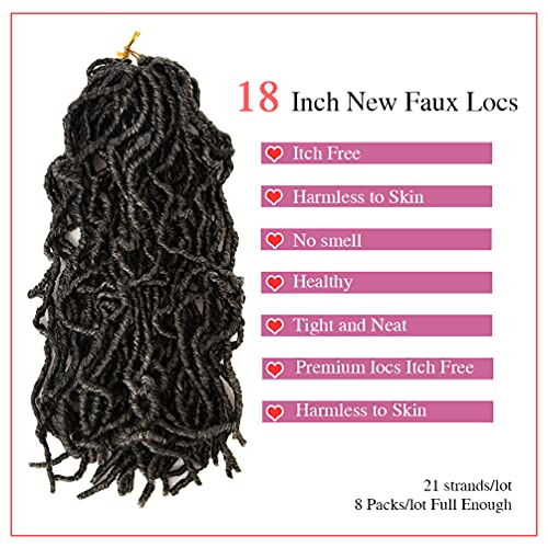 8 חבילות פו לוקס סרוגה שיער לנשים שחורות, 18 אינץ אפור שדרוג מראש כרך אלת לוקס סרוגה שיער, סינטטי קולעת