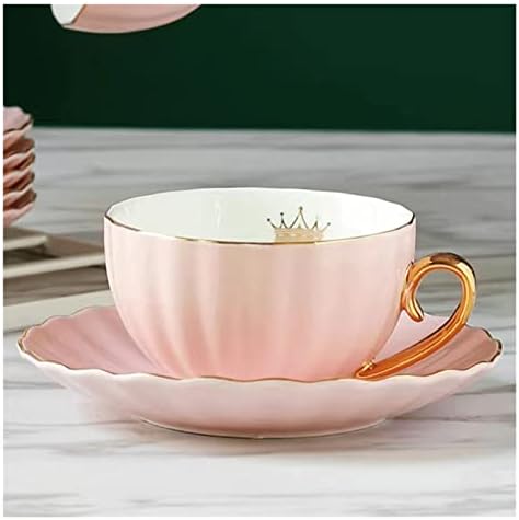 כוסות קפה חרסינה של חרסינה עצם TDDGG עם ידית זהב קרמיקה כוס תה על זוגות וכוסות צלוחיות קובעות מתנה
