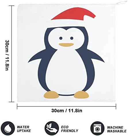 מגבת יד פינגווין לחג המולד מגבת תלויה סופגת סופגת סופגת לחדר כושר למטבח