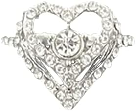 2023 מחט כסף חדש נוצצת ריינסטון לב עגילי חתיכים קטנים עגילי צורת לב קריסטל אופנה אופנת נשים תכשיטים אהבה טבעת