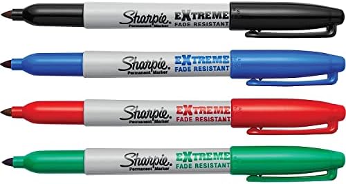 Sanford Sharpie קיצוני סמנים קבועים, 4 חבילות, צבעים שונים