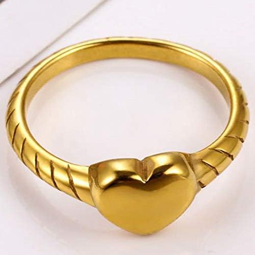 ג ' וד תכשיטנים נירוסטה רגיל לב חתונה הצהרת הבטחת יום נישואים טבעת