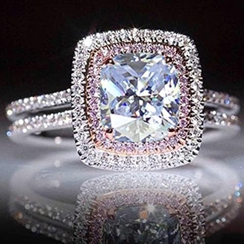 גבירותיי טבעות אהבת טבעת בעבודת יד יוקרה אירוסין טבעת לבן תכשיטי אבן חתונה מתנה לחתוך עגילים