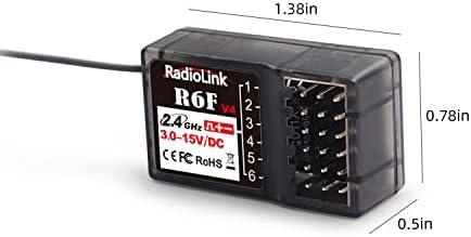 RadioLink 2.4GHz R6F 6 תעלות RC מקלט בקרת מרחק ארוך עבור רכב/סירה משטח שלט מרחוק RC6GS V2/RC4GS V2/RC4GS