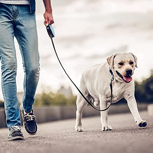 רצועת כלבים נשלפת, רצועת הליכה לחיות מחמד, 16.5ft ועד 33 קילוגרמים, 360 ° נטולת סבך, אנטי-החלקה