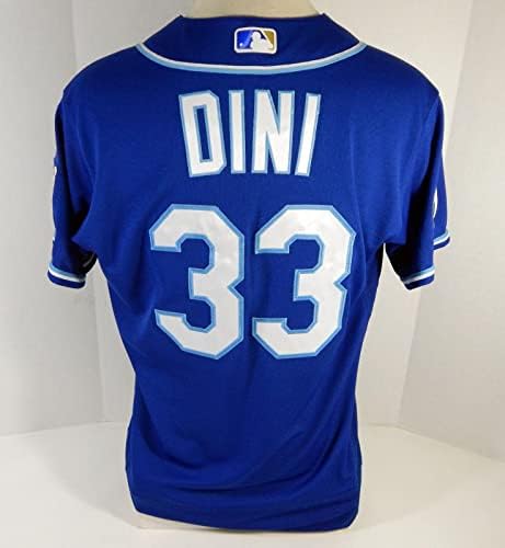 2020 קנזס סיטי רויאלס ניק דיני 33 משחק הונפק כחול ג'רזי DG תיקון 44 89 - משחק משומש גופיות MLB