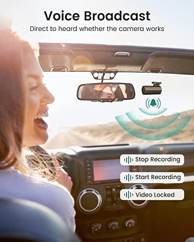 מצלמת רכב 2.5K UHD Dash Cam, מצלמת WiFi Dash למכוניות, DashCam קדמי למכוניות עם ראיית לילה סופר, WDR, זווית