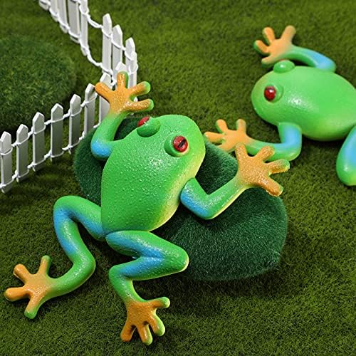 Hydren 6 חתיכות צפרדע צעצועים צפרדע ריאליסטית פסלוני סימולציה צפרדע דגם בעלי חיים רך נמתח מרוחב אוורור צעצוע טוי