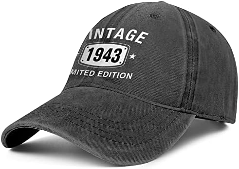 80 יום הולדת מתנות לגברים נשים כובעי 1943 בציר 80 שנה ישן רקום בייסבול כובע