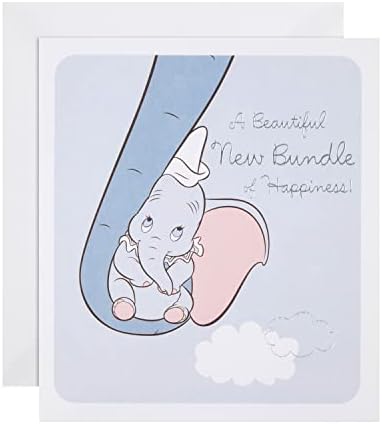 כרטיס תינוק חדש הולמרק-עיצוב חמוד דיסני דמבו