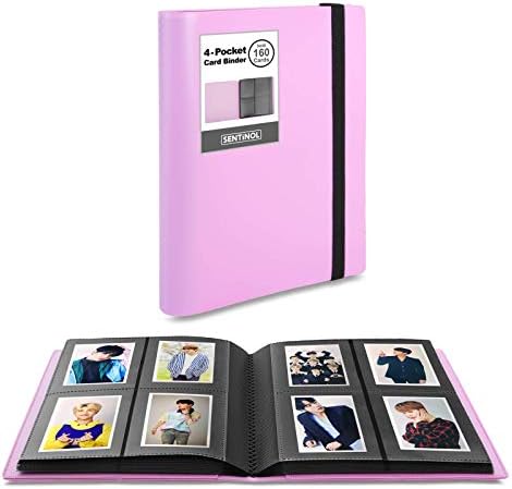 אלבום ספרי פוטו -קלאב של Sentinol - החזק 160 קלפים בשרוולים עבים, מחזיק פוטו -קלאב KPOP 4 אלבום תמונות כיס
