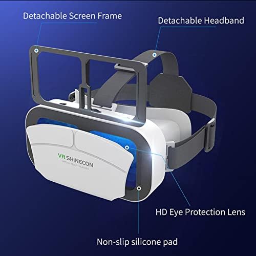 ראש משקפי 3D HD VR משקפיים, 360 מעלות משחק וירטואלי משקפיים דיגיטליים של 360 °, צפייה במסך ענק