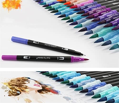 XWWDP 24/60 צבעים סמני אמנות בצבעי מים הגדרת עט מברשת קצה כפול קצה פינליינר ציור ציור ציור ציור