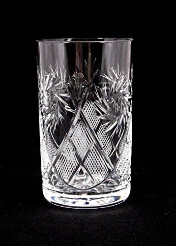 מתנות עולמיות חתוכות זכוכית שתייה קריסטל למשקה חם / קר מתאים למחזיק זכוכית מתכת רוסית פודסטקניק-כלי זכוכית
