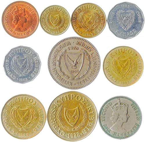 גרנזי 10 מטבעות מעורבים / 1 פני-20 פני / מטבע ג ' רנזי / איי התעלה / בייליוויק של גרנזי / מאז 1968