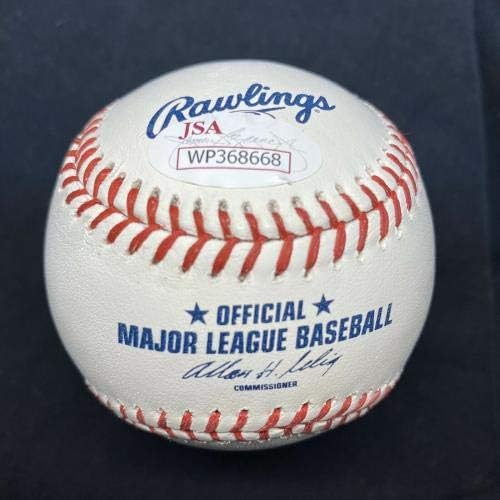 Lou Brock MLB הופעת בכורה חתום על לוגו שדה בייסבול Baseball JSA Cubs - כדורי חתימה עם חתימה