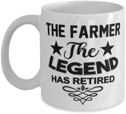 חקלאי ספל, האגדה יש בדימוס, חידוש ייחודי מתנת רעיונות עבור חקלאי, קפה ספל תה כוס לבן