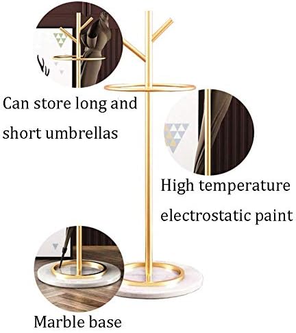 עמדות מטריית LXDZXY, עמדת מטרייה עם צורת ענף, חבית מטריית ברזל יצירתי עם בסיס שיש מוצק, קישוטים דקורטיביים,