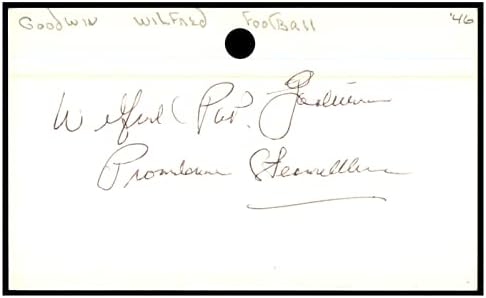 וילפרד פופ גודווין חתם על כרטיס אינדקס 3 על 5 עם חתימה 1946 גלגלי קיטור 87316-חתימות חתוכות באנ. בי. איי