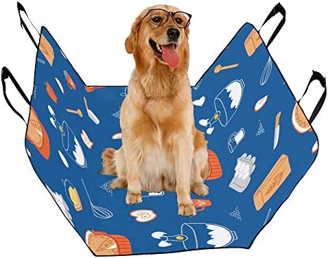 כיסוי מושב כלב מותאם אישית עיצוב אפייה יצירתיות הדפסה חמודה כיסויי מושב לרכב לכלבים עמיד למים ללא החלקה