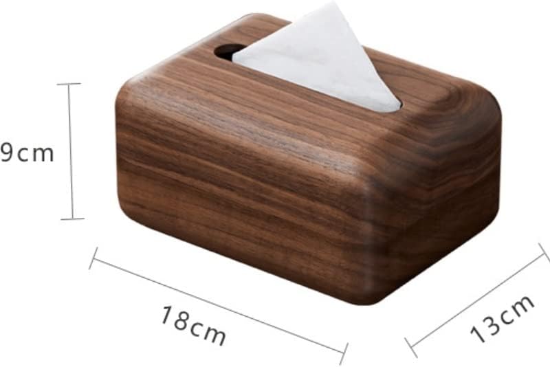 LSDJGDDE קופסת רקמות מלאה קופסת סלון קופסת רקמות סלון פשוט מגירת אגוז שחור קופסת אחסון מעץ