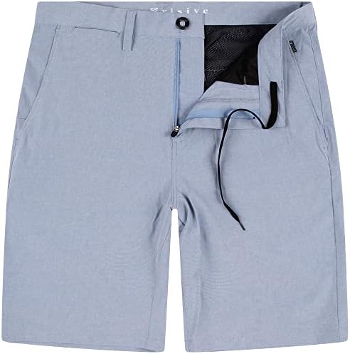 מכנסיים קצרים היברידיים גלויים לגברים, מכנסי לוח למתוח גולף פרימיום, בגד ים לגברים, מכנסי קיץ, גודל