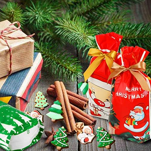 30 יחידות חג המולד שרוך מתנות שקיות, חג המולד סוכריות ממתקים לטפל שקיות, חג המולד גודי המפלגה
