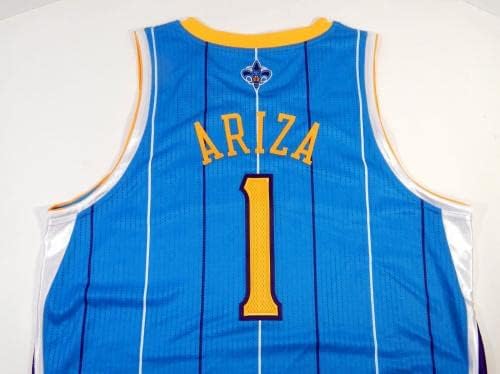 2010-11 ניו אורלינס הורנטס טרבור אריזה מספר 1 הונחה קברניטי ג'רזי כחולים P 8 - משחק NBA בשימוש