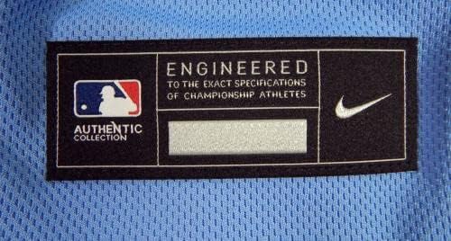 משחק טמפה ביי ריי ניק ספרינג 61 משחק השתמש ב Blue Jersey 46 DP46203 - משחק משומש גופיות MLB