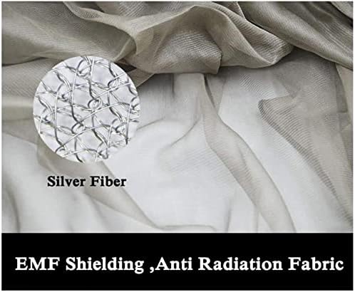 DMWMD EMF Faraday Shieding Netting EMI/RF חוסם רשת גזה סיבי כסף עבור חופה מסוכנת וילון, נושם