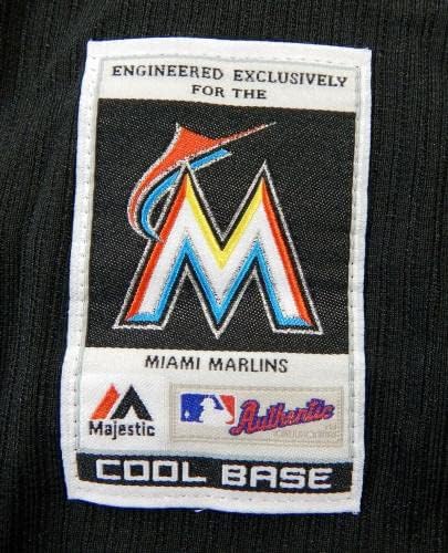 2014-16 מיאמי מרלינס אוקטביו ארויו 55 משחק נעשה שימוש בג'רזי שחור אקס סנט BP 57 - משחק משומש גופיות MLB
