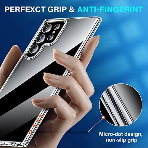 Vakoo for Samsung Galaxy S22 Ultra Case, טלפון מגן סיליקון רך אנטי צינורות נוגדי זעזועים - Crystal ברור