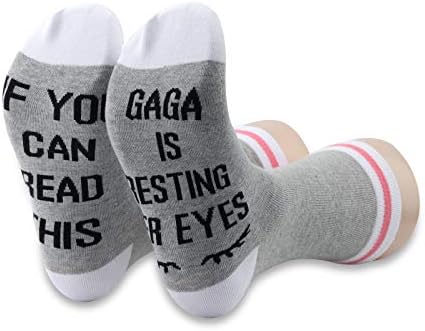 2 זוגות גאגא מתנה אם אתה יכול לקרוא זה גאגא הוא מנוחה עיניה גרבי סבתא יום הולדת מתנה אמא של יום מתנה