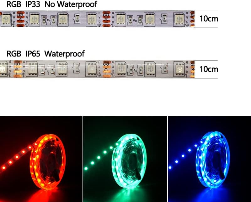 אביזרי קישוט LED של AKSPET 10M רצועת LED 12V 5050SMD 60LED/M RGB IP20/IP65/IP67 צבע רב צבעוני משנה בר טלוויזיה