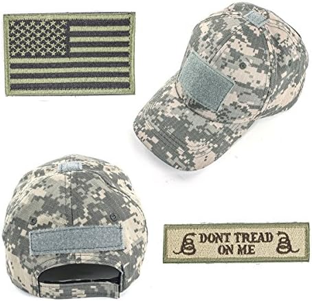 טקטי כובע לגברים עם 2 חתיכות צבאי תיקוני, מפעיל כובע עם ארהב דגל