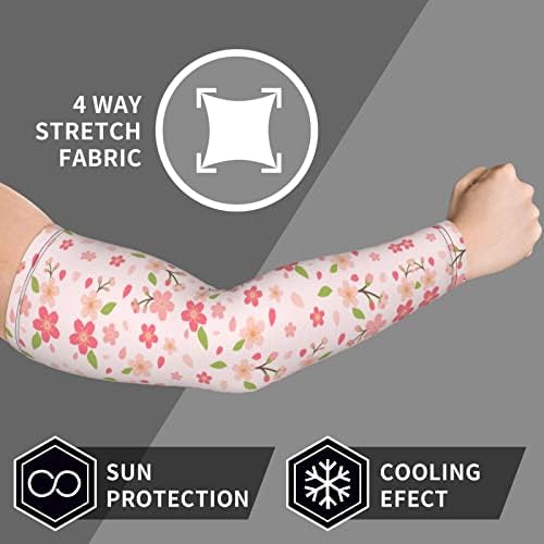 חמוד תינוק פנדה מודפס קירור זרוע שרוולים לגברים נשים הגנה מפני שמש דחיסת זרוע שרוולים