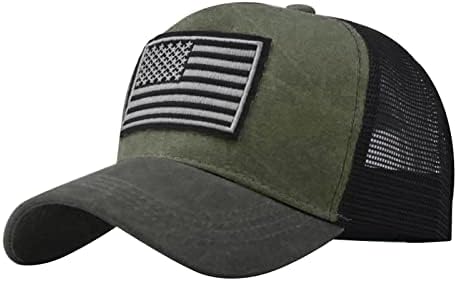 אמריקאי דגל נהג משאית כובע לגברים נשים מקרית קיץ רשת שמש כובע מתכוונן למבוגרים יוניסקס רקמת בייסבול